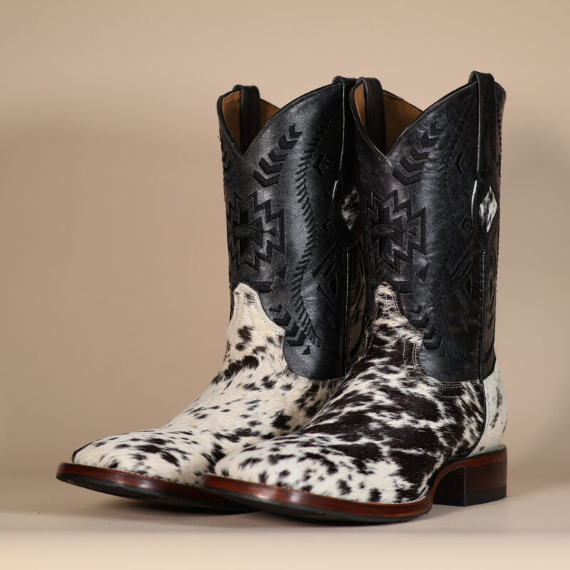 Cowhide Boots Black & White CH013 - 8