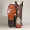 Python Oyster Lacer Cut Square Toe Boots Honey