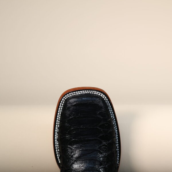 Mega Python Clone Square Toe Boots Black