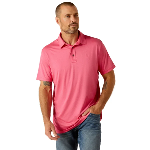 Charger 2.0 Fitted Pink Pulse Polo Shirt