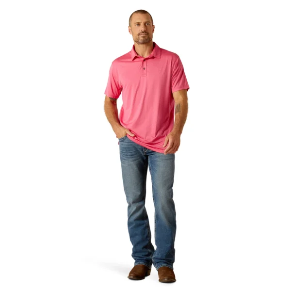 Charger 2.0 Fitted Pink Pulse Polo Shirt