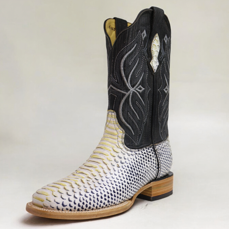 Pegazuz Python Square Toe Boots