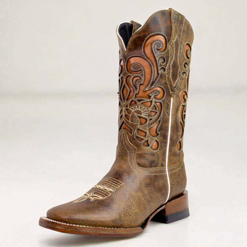 Lazer Shaft Square Toe Boots