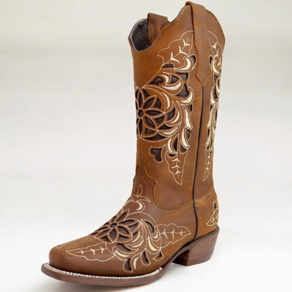 Crazy Lazer Embroidered Rodeo Toe Boots