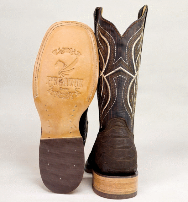 Pegazuz Python Jumbo Nobuck Square Toe Boots